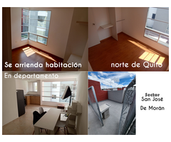 Se arrienda habitación norte de Quito San José de Morán