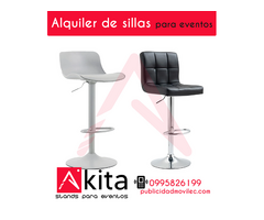 Aquiler de sillas y butacas cocteleras, butacas para eventos Quito